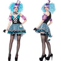 ZZOOI New Women Sexy Female Magician Princess Costume Erotic Mini Dress Alice Cosplay Satin Deluxe Fancy Lace Outfit Suit For Girls