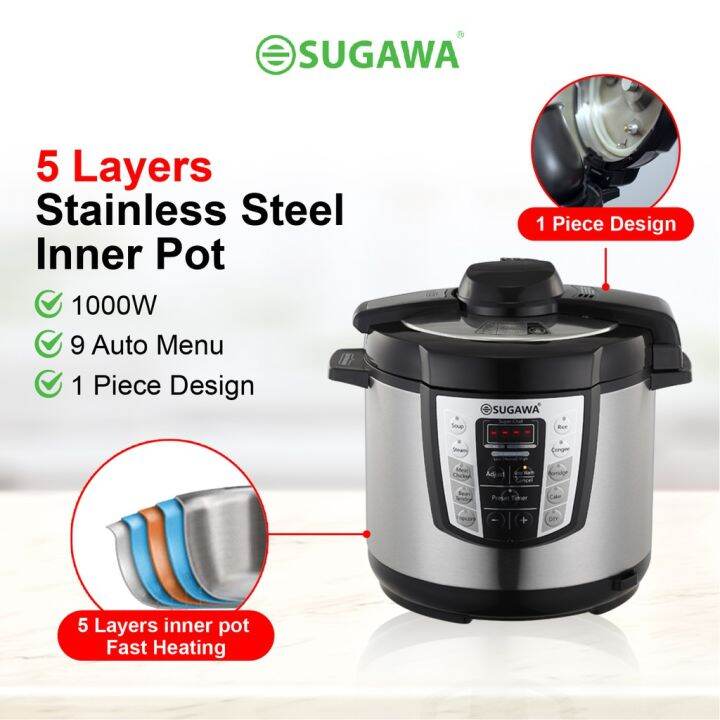 SUGAWA® SUPER CHEF Pressure Cooker SPC6338 Lazada