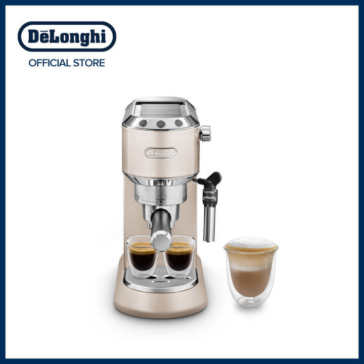 De’Longhi Dedica Metallics Pump Espresso Coffee Machines (Champagne