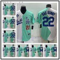 2022 คู่ของเครื่องแบบเบสบอลกึ่งชาย Dodgers 22 34 50 10 เสื้อปักพัดลมรุ่นยอดเยี่ยม