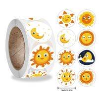 50-500pcs Cartoon Cute Expression Sun Moon Chick Kid Stickers Reward Labels for Children Student Toy Game Scrapbooking Gift Seal Stickers