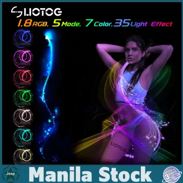 LED Whip, Glowing Whips with 4 Lighting Modes & 7 Colors, 360