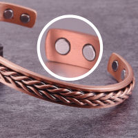 Twisted Pure Copper Magnetic Bracelet Benefits Adjustable Cuff Bracelets for Men Women Anthritis Pain Relief Health Energy