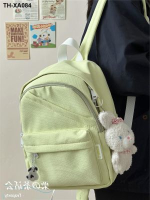 สีทึบกระเป๋าเป้สะพายหลังขนาดเล็ก light mini travel กระเป๋านักเรียนขนาดเล็กญี่ปุ่น ins นักเรียนวิทยาลัยกระเป๋าเป้สะพายหลังขนาดเล็กแบบสบายๆหญ