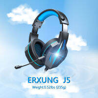 【เรือจากประเทศไทย/COD】J5 Headphone หูฟัง ชุดหูฟัง Gaming Headset หูฟังสำหรับเล่นเกม หูฟังเกมมิ่ง พร้อมไมค์ และคอม หูฟังเกมเมอร์ สายยาว ลดเสียงรบกวน