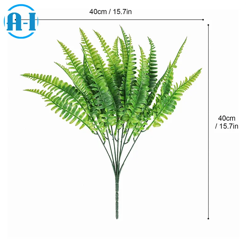 4pcs Artificial Fern Plants Realistic Greenery Indoor Desktop Decor Fake  Ferns Plant Plastic Shrubs Greenery Home