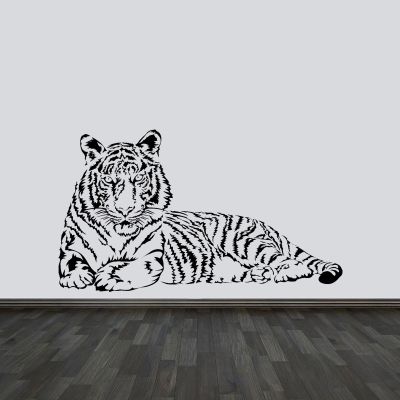 Large Sleeping Tiger Wall Stickers Vinyl Home Decor Living Room Bedroom Beast Safari Africa Jungle Animal Decals Wallpaper D558