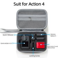 สำหรับ Dji Action 4กล้องเพื่อการกีฬากระเป๋าเครื่องสำอางสำหรับการกระทำ3อุปกรณ์เสริมกล้องเก็บของขนาดเล็กกระเป๋าเครื่องสำอาง