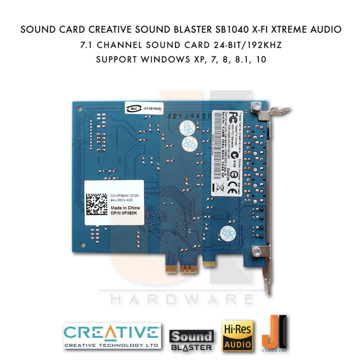 sound-card-creative-sound-blaster-x-fi-xtreme-audio-sb1040-7-1-channel-pci-e-มือสอง