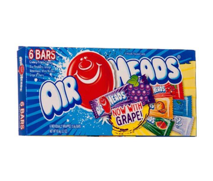 Airheads Gummy Chewy Candy 6 Bars Assorted Flavor 93g | Lazada PH