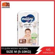 Tã Quần MOONY NATURAL Siêu Cao Cấp M46 TRẮNG