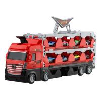 Car Transporter Toy Truck Metal Toy Cars with 2 Launchers Portable Race Track Truck Toy Car Carrier Truck Vehicles Toys Set Gift portable