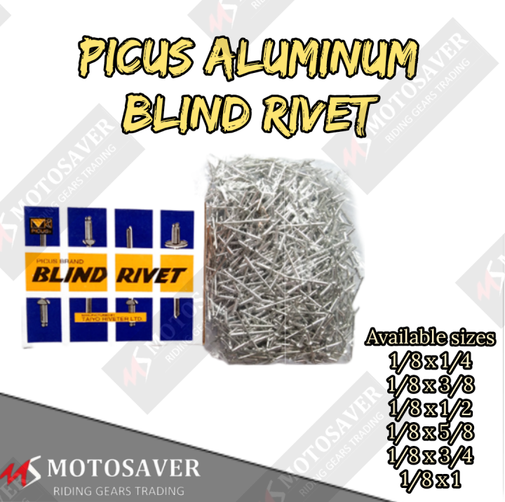 ALUMINUM BLIND RIVET 1/8 ( 1 BOX ) PICUS BRAND approximate 700 Lazada PH