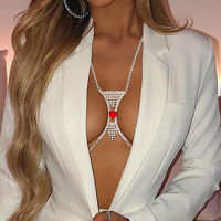 Cross Chest Support Crystal Body Jewelry Chest Chain UnderwearWaist Chain Body Chain Fashion for Women y Bikinis Accessories