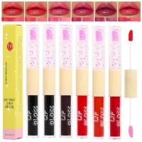 2 In 1 Lipstick And Gloss Women Daily Lipstick Non-Sticky Mirror Effect Lipstick For Women Double Head Lip Gloss Hydrating Lip Gloss Oil Glass Mirror Glow Lip Gloss beautiful