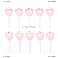 pime MALL 10pcs เรซิ่นรักหัวใจอมยิ้มรูปร่างเสน่ห์จี้ DIY ทำเครื่องประดับหัตถกรรม