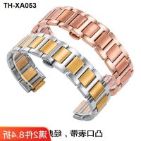 watch strap steel belt female and male stainless chain 9 convex mouth 8m11m12 accessories 14 full rose gold