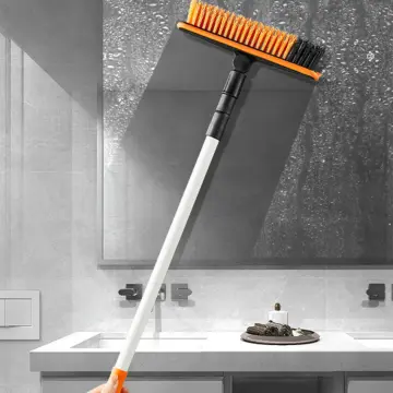 Household Cleaning Brush Floor Scrub Bathroom Cleaning Tools Silicone  Scraper Toilet Brush Rotary Brush for Cleaning