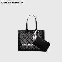 KARL LAGERFELD - K/SKUARE LARGE TOTE MONO FLOCK 235W3023 กระเป๋าถือ