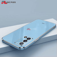 PlusCase สำหรับ Realme GT Master Edition 6D ชุบเคสอ่อนตัวป้องกันเลนส์กรอบสี่เหลี่ยมซิลิโคนเคลือบเงากันกระแทกโทรศัพท์ฝาหลัง