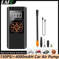 4000Mah Tire Inflator Pump 150PSI Electric Wireless Portable Car Air Compressor Display For Motorcycle Bike Car Tyre Balls