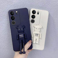 เคสสำหรับ Vivo V29ขนาด5กรัมแหวนติดโทรศัพท์ฝาครอบโทรศัพท์ TPU แบบน่มด้านข้างทรงสี่เหลี่ยม