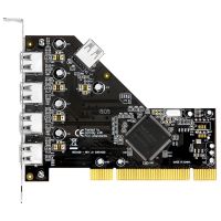 PCI To USB Multiplier Riser PCI ถึง5 X USB 2.0 Adapter Extender สำหรับเดสก์ท็อปพีซี PCI-USB การ์ดเอ็กซ์แพนชัน