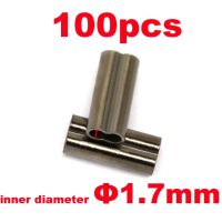 100Pcs Double Barrel ทองแดงหลอดตกปลาปลาคาร์พตกปลาลวดท่อ Crimp แขน Connector ตกปลาน้ำเค็ม Rig อุปกรณ์เสริม