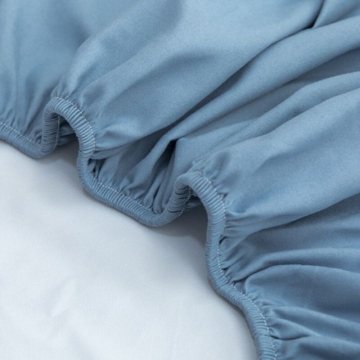 แผ่นเตียงแบบพอดีกันน้ำพร้อมแผ่นผ้าคลุมฟูกยืดหยุ่นแบบเต็มแผ่นสำหรับผ้าคลุมเตียงขนาดเตียงคู่1ชิ้น