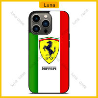 Ferrari Itali Flag Logo Phone Case for iPhone 14 Pro Max / iPhone 13 Pro Max / iPhone 12 Pro Max / Samsung Galaxy Note 20 / S23 Ultra Anti-fall Protective Case Cover 201