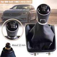 ‘；。【； Car Accessorie 5 6 Speed MT Gear Shift Knob Stick Handball Complete For Volkswagen VW Golf 7 MK7 2013 2014 2015-2017 Gaiter Boot