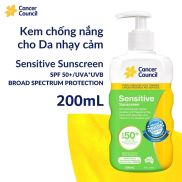 Kem chống nắng cho da nhạy cảm Cancer Council Sensitive SPF 50+ PA+++ 200ml