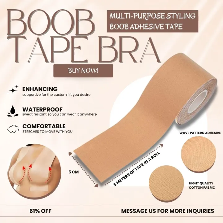 Boob Tape Bra Breast Lift Tape Women Breast Nipple Covers Push Up Bra