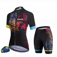 Cycling Sleeve Short Sleeves Cycling Bike Jersey With Pocket leeve shirt Bike bib shorts 20D Gel pad Jersey Quick-Dryin