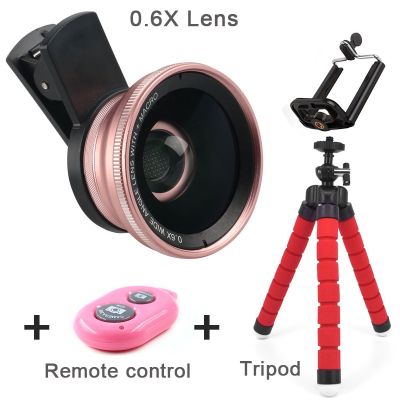 2 in 1 Mobile Phone Lens 4K HD 15X macro 0.6X Wide Angle Lens for iPhone 8 10 X Samsung LG Camera Kit Mobile Phone AccessoriesTH