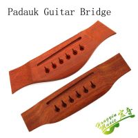 1ชิ้นชิ้นส่วนกีตาร์ผ่านหย่องกีต้าร์สำหรับกีตาร์โปร่ง N Padauk Mt/tl สไตล์