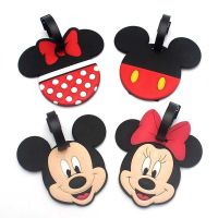 【DT】 hot  New Travel Accessories Luggage Tag Cartoon Mickey Minnie Suitcase Fashion Style Silicon Portable Travel Label  ID Addres Holder