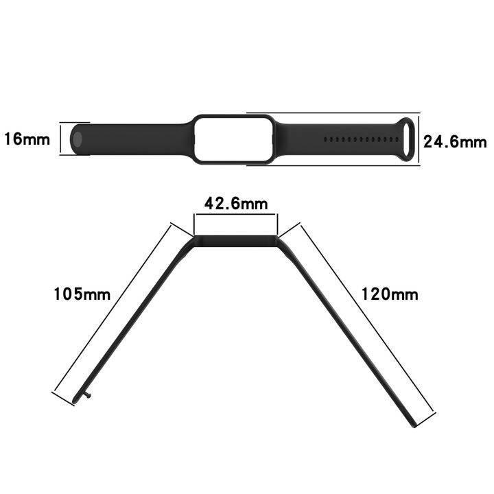 สำหรับสายนาฬิกาข้อมือซิลิโคน-amazfit-band-7-สีเขียวเข้ม