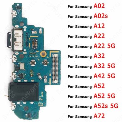 ชาร์จพอร์ตดั้งเดิมสำหรับ Galaxy A02 A02s A22 A32 A42 A52 A52s A72 5กรัมบอร์ดซ่อมโทรศัพท์มือถือจานขั้วต่อ Usb อะไหล่