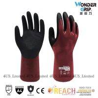 q Wonder Grip WG-728L DEXCUT, EN388-4X43E ถุงมือไนไตร เคลือบเต็มรูปแบบ ป้องกันน้ํามัน และความต้านทานเชิงกล ST