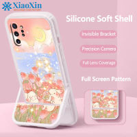 XiaoXin สำหรับ Samsung Note 10 Pro Note 10 TPU ที่มองไม่เห็นยืนโทรศัพท์กรณีแบบบูรณาการโทรศัพท์ Soft Case กล้องเต็มครอบคลุม