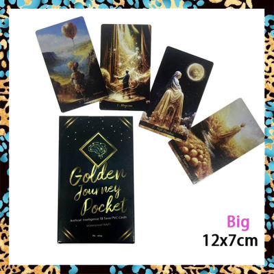Golden Journey ไพ่ทาโรต์ | พร้อมหนังสือคู่มือกระดาษ | ขนาดมาตรฐานขนาดใหญ่12X7ซม. | 78ไพ่ทาโร่ S | ไพ่ทำนาย | คู่มือฉบับภาษาอังกฤษ | ไพ่ยิปซี ไพ่ออราเคิล ไพ่ยิบซี ไพ่ทาโร่ ไพ่ดูดวง Tarot Card Deck