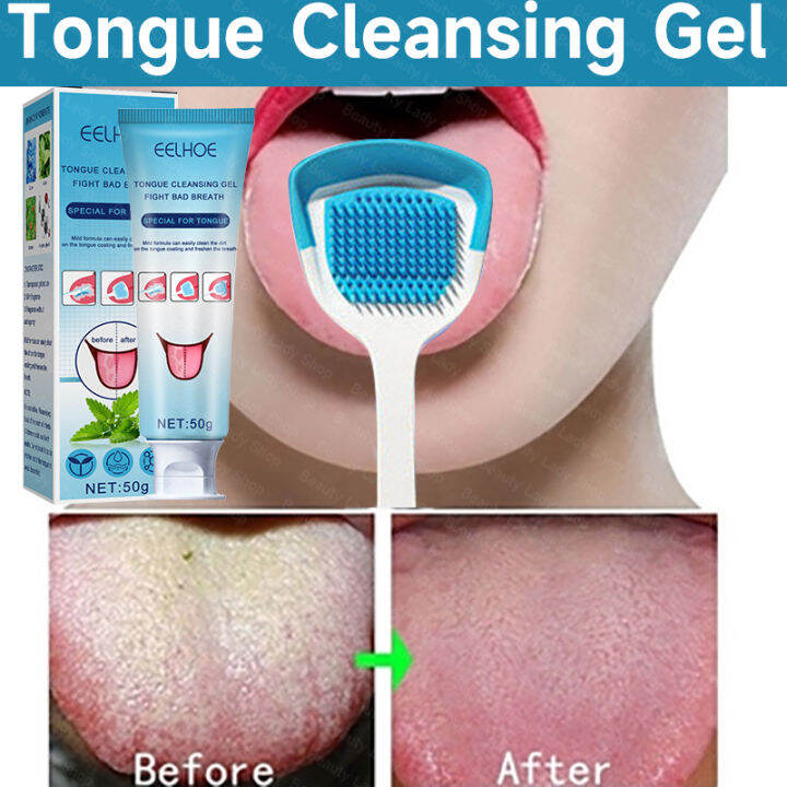 Eelhoe Tongue Cleansing Gel 50g tongue cleaning gel with brush Keeps