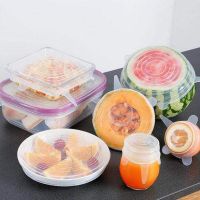 【hot】 6pc Silicone Wrap Food Keeping Lid Cover Stretch Reusable Cookware Pot !