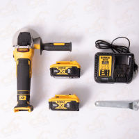 DEWALT เครื่องเจียรไร้สาย ไร้แปรงถ่าน 20V Max 4 นิ้ว (100มม.) พร้อมแบตเตอรี่ 5.0Ah*2 พร้อมกล่อง TSTAK รุ่น DCG405P2-B1