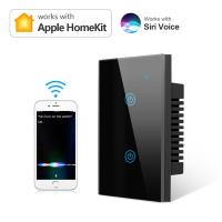 2021Wireless WIFI Smart Home Touch Light Switch Siri Voice Control Timing Work With Apple Homekit Neutral Wire Required US Standard