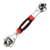 Red Tiger Wrench 8 In 1 Tools Socket Works With Spline Bolts Torx 360 Degree 6-Point Universial Furniture Car Repair 25Cm Only Red