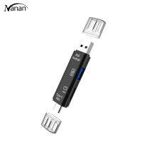 3-In-1ตัวอ่านการ์ด Usb เครื่องอ่านการ์ดความเร็วสูง Tf Micro-SD Usb Type-C Usb เครื่องอ่านการ์ดขนาดเล็กเครื่องมือแปลงการส่งข้อมูลแบบพกพา