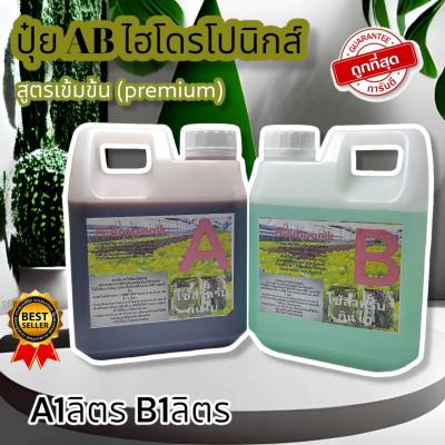 ปุ๋ย AB ชุด a1ลิตร b1ลิตร สำหรับผักไฮโดโปรนิกส์ 1ชุดได้AB สำหรับพืช ใบ  New  ร้าน AB ไฮโดรโปนิกส์1