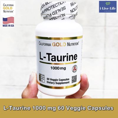 แอล-ทอรีน L-Taurine 1000 mg 60 Veggie Capsules - California Gold Nutrition